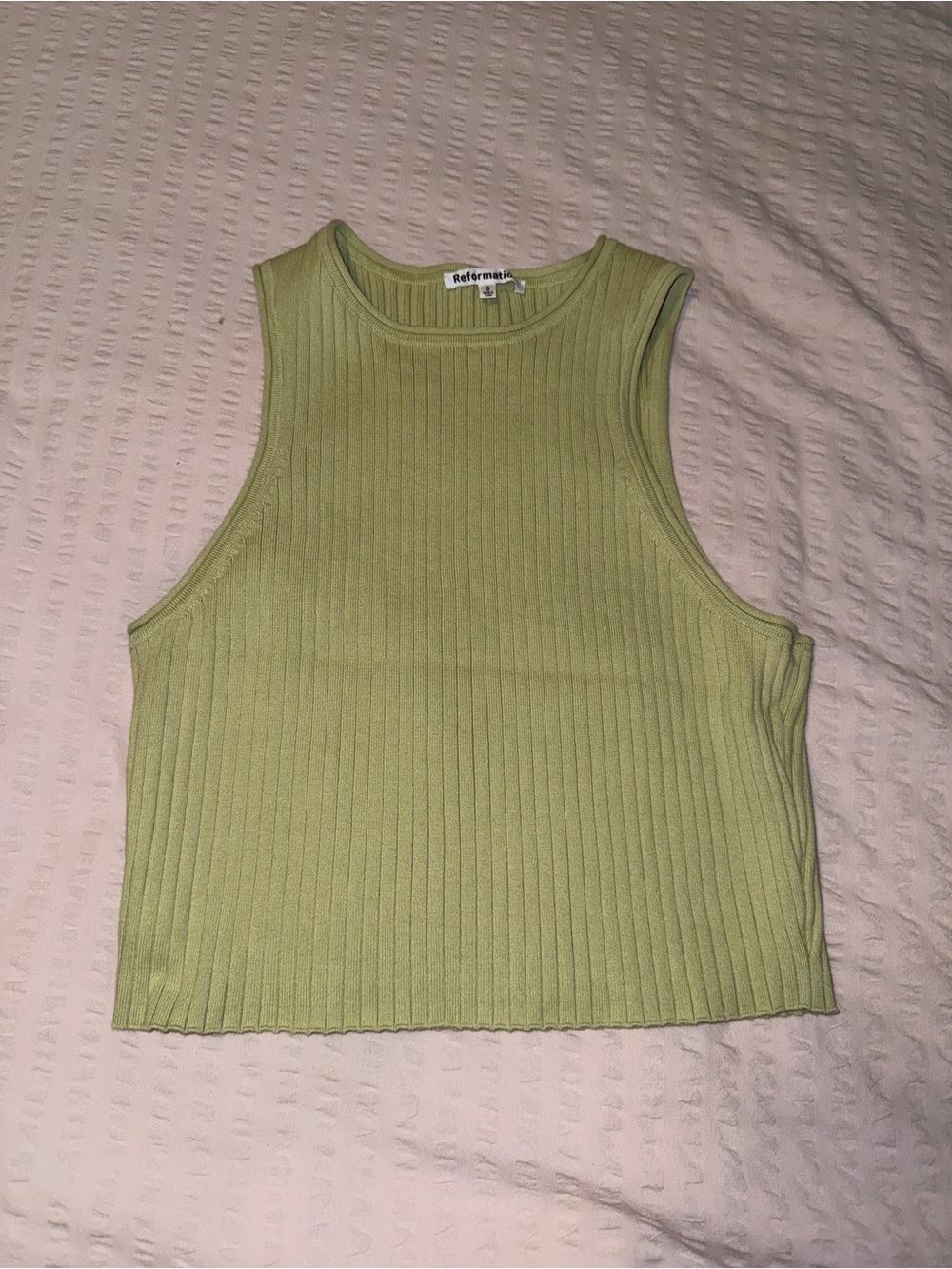 Reformation green Ribbed Tank Top - Picture 2 of 4